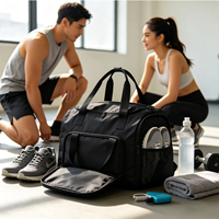 Sac de sport avec compartiment pour chaussures, poche imperméable, sac de voyage de grande capacité pour hommes et femmes