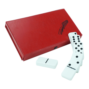 Nhà Máy Bán buôn 5412 đôi 6 Jumbo <span class=keywords><strong>Domino</strong></span> <span class=keywords><strong>Set</strong></span> 28 cái Dominos khối với hộp PVC trong một tùy chỉnh hộp PVC - Product Image 4