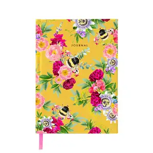 Wholesale A5 Fabric Journal Hard Cover BOOK with custom logo