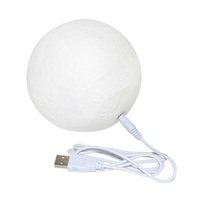 Lampe de Nuit LED 2026, Lampe Lune 3D Imprimée, Rechargeable, Lumière Chaude et Froide, Batterie 400mAh, Autonomie 3-6h, Décoration Maison Chambre