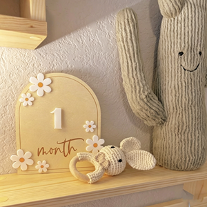 Cadeaux DIY pour fête prénatale et <span class=keywords><strong>anniversaire</strong></span>, accessoires photo <span class=keywords><strong>en</strong></span> forme d'arche florale, carte de jalons mensuels pour nouveau-né et nourrisson - Product Image 6