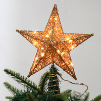 Großhandel Neue Baumspitzen-Sternlichter Pentagramm-Ornamente LED Weihnachtsbeleuchtung Dekorationszubehör