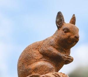 Vintage <b>Squirrel</b> Sculpture Decorative Metal Crafts Home Garden Decor Custom Rust Finished <b>Squirrel</b> Figurine Farmhouse <b>Ornaments</b> - Product Image 5