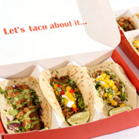 Boîte à tacos en papier biodégradable, écologique, recyclable et jetable avec logo personnalisé pour la restauration à emporter au Mexique