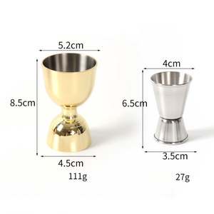 บาร์เทนเดอร์จิ๊กเกอร์วัดถ้วยตวงภาชนะสำหรับเครื่องดื่มสเตนเลสแก้ววิสกี้ขนาดเล็ก - Product Image 6