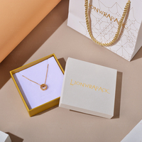 Boîtes d'emballage pour bijoux Lionwrapack, logo personnalisé OEM imprimé sur papier, boîte à bijoux pour boucles d'oreilles, collier, bague, coffret cadeau