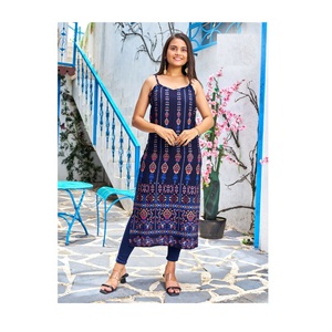 Venta al por mayor Suministro de fábrica Heavy Rayon Print Kurti para el hogar y la Oficina Ropa disponible a un precio asequible - Product Image 1