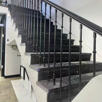 Balustrade d'escalier personnalisée moderne en acier inoxydable, acier galvanisé et alliage d'aluminium, finition poli miroir, résistante à la rouille