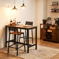 Chaises de bar industrielles en gros avec assise et dossier en bois, tabourets de bar vintage en métal pour la maison et l'hôtellerie
