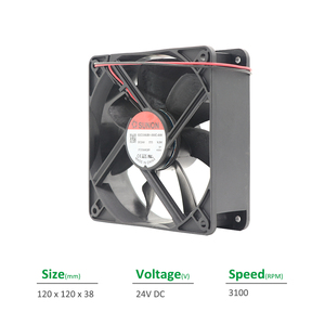 Ventilador Axial de Refrigeración SUNON EEC0382B1-000C-A99 120x120x38mm 24VDC 383mA 9.2W 3100RPM 138CFM con Rodamiento de Bolas para Gabinete e Inversor - Product Image 2
