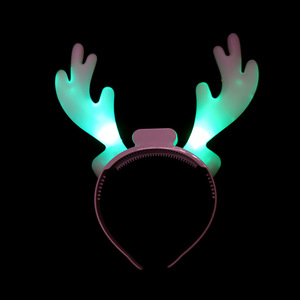 Richshining LED Light up Christmas Deer Antler Diadema Luz blanca intermitente Accesorios para el cabello para graduación Navidad Halloween - Product Image 3