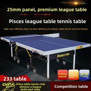 Double Fish <span class=keywords><strong>233</strong></span> Table de tennis de table 25mm Standard pliable et mobile Double Fish Design pour la maison compétitions intérieures <span class=keywords><strong>233</strong></span> - Product Image 4