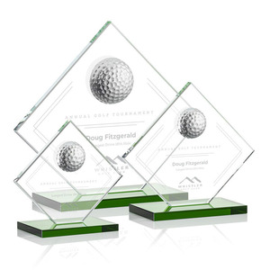 Trofeo de cristal con forma de pelota de golf, grabado con láser, premio de vidrio para torneo corporativo de golf, regalo. - Product Image 3