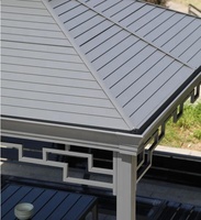 Pergola rétractable 300*400CM avec structure en aluminium, table-banc intégrée, auvent pare-soleil imperméable/anti-vent, mobilier d'extérieur – Direct Usine