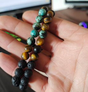 Zooying Hommes Bracelet Mat Oeil <span class=keywords><strong>De</strong></span> Tigre Bracelet <span class=keywords><strong>De</strong></span> Perles <span class=keywords><strong>De</strong></span> <span class=keywords><strong>Lave</strong></span> Africain Turquoise <span class=keywords><strong>Signification</strong></span> Bracelets - Product Image 6