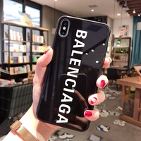 Coque de protection en verre trempé pour iPhone 15, design tendance, compatible avec iPhone 11, 12, 13, 14, 15, 16, 17, coque en verre personnalisée
