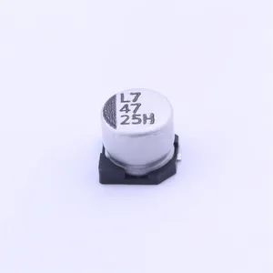 KWM ชิปวงจรรวม VZH Series 47UF,ชิปวงจรรวมตัวเก็บประจุชนิดอิเล็กโตรไลต์25V SMD VZH470M1ETR-0606ของแท้ใหม่