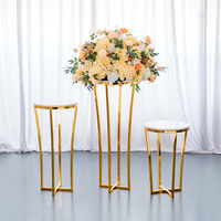 Base Redonda Dorada de Hierro para Pastel, Elegante Soporte para Postres, Centro de Mesa para Bodas, Decoración de Fondo
