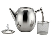 Pot d'olive en acier inoxydable 1.5L Western Restaurant Thai thé bouilloire infuseur pour thé en vrac épices à base de plantes