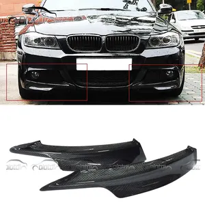 Set LCI Carbon Gloss Spoiler Bumper Splitter Lip fits for BMW E90