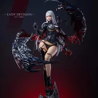 Figura Coleccionable de Vidrio de Lady Devimon Digimon Sports de 48 cm, Pintada, para Decoración de Escritorio, Adorno para Caja de PC, Regalo para Fans y Coleccionistas