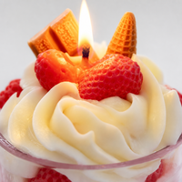 Bougie en pot parfumée à la fraise FTQS, bougie aromatique en cire de soja 210g, cadeau pour la maison, OEM, étiquette privée, longue durée