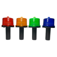 Feu de signalisation solaire conique à LED haute luminosité avec batterie au lithium, clignotant réfléchissant pour la sécurité routière
