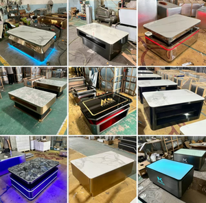 Table de <span class=keywords><strong>bar</strong></span> LED avec logo personnalisé, table VIP professionnelle pour KTV, table basse avec changement de couleur RVB et structure en acier inoxydable - Product Image 5