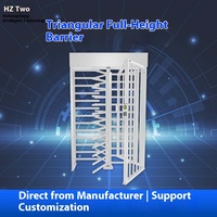 Double Entrance Anti-Tailing Fingerprint Access Control Rotating Gate Full Height Turnstile Security for Gym 304 Stainless Steel