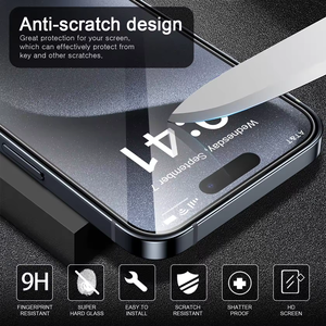 Pellicola Protettiva 3 in 1 per Telefono Cellulare, Vetro Temperato 0.33, Pellicola per Obiettivo Fotocamera, per <span class=keywords><strong>iPhone</strong></span> 14 Pro Max, Protezione <span class=keywords><strong>Schermo</strong></span>, Custodia TPU - Product Image 5