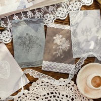 20 feuilles par paquet de papier artisanal de la série Lace Times, papier de fond pour journalisation DIY à motif dentelle