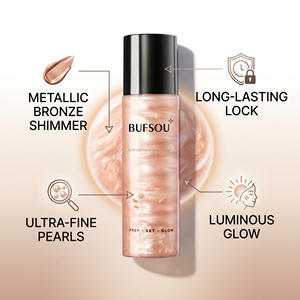 Spray <span class=keywords><strong>Fixateur</strong></span> de <span class=keywords><strong>Maquillage</strong></span> Anti-Sébum à Faible MOQ, Marque Privée, Lissant, Longue Tenue, Imperméable, Effet Pailleté Quicksand Brillant - Product Image 3
