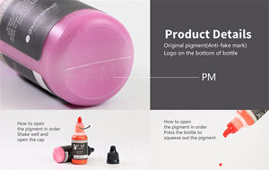 Tinta de <span class=keywords><strong>tatuaje</strong></span> resistente al agua de pigmento de maquillaje permanente de alta calidad al por mayor para arte corporal - Product Image 4