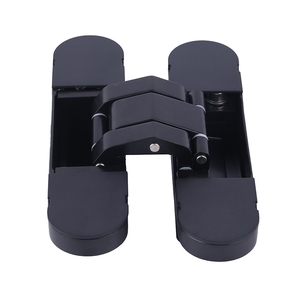 Charnières de porte modernes réglables à 180 degrés en zinc robuste à 4 trous avec fonction de fermeture amortie pour portes en bois d'épaisseur 3 mm - Product Image 2