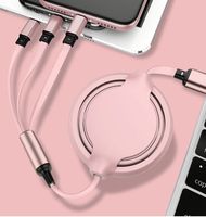 Câble de données multifonction 3 en 1 à charge rapide avec câbles de données Micro USB 2.0