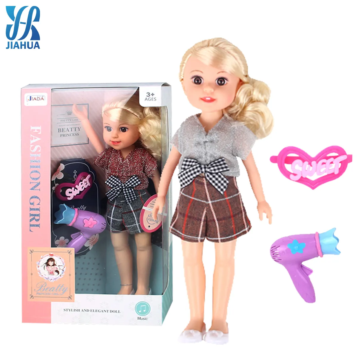 Ragazza 13 pollici bambola di musica moda personalizzata de nina munecas giocattoli decorazione vestiti sconto omaggio baby love set dolls