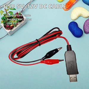 Cáp sạc <span class=keywords><strong>USB</strong></span> 5V lên 9V 12V có vỏ bọc PVC, chống nhiễu, dùng cho sạc dự phòng, camera ô tô, quạt, bộ định tuyến Wifi, chiều dài 1M - Product Image 2