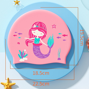 Gorro <span class=keywords><strong>de</strong></span> Natación <span class=keywords><strong>de</strong></span> Silicona para Niños, Diseño <span class=keywords><strong>de</strong></span> Dibujos Animados, Unisex, Impermeable, Cómodo, No Aprieta, Bonito, <span class=keywords><strong>de</strong></span> Alta Elasticidad, para Estudiantes - Product Image 1
