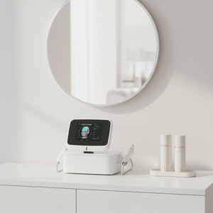 Appareil de beauté de bureau pour <span class=keywords><strong>le</strong></span> rajeunissement de la peau et <span class=keywords><strong>le</strong></span> nettoyage du <span class=keywords><strong>visage</strong></span> 2 <span class=keywords><strong>en</strong></span> 1, blanchissant, refroidissant, avec poignée <span class=keywords><strong>en</strong></span> glace, traitement de l'acné, massage - Acier inoxydable - Product Image 1