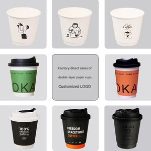 Vasos de Papel Desechables para Bebidas Calientes de 8oz y 12oz, de Pared Simple o Doble, con Tapas, Impresos con Logotipo Personalizado de Fábrica - Product Image 3