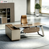 JIUSHUN Mobilier de bureau commercial, Table de direction de luxe pour PDG, Bureau de direction moderne haut de gamme