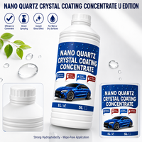 Concentré de revêtement en cristal de quartz nano, édition U, liquide d'étanchéité pour peinture automobile, 1L, hydrophobe