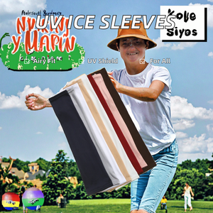 Manicotti da Ciclismo Unisex per Adulti Personalizzati con Stampa UV 100% Poliestere Traspirante 30g Protezione Solare Estiva 'Cool Summer Ice' - Product Image 2