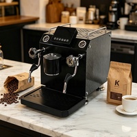 Machine à expresso semi-automatique Baiwin à tête unique avec buse vapeur pour mousse de lait, machine à café à double chaudière