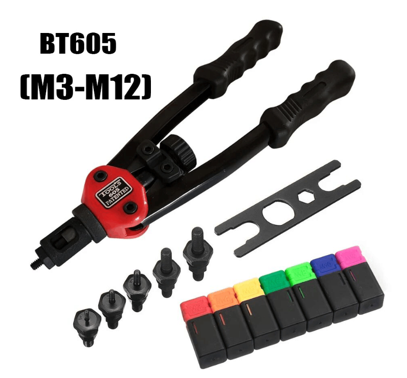 BT605 BT607 ручная Заклепка гайка инструмент M3-m12 Резьбовая гайка заклепки комплект