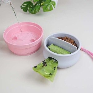 Tazón Plegable 3 en 1 de Silicona para Perros, Tazón Portátil de Viaje para Comida y Agua, Diseño de Cachorro Adorable, Libre de BPA, OEM - Product Image 4