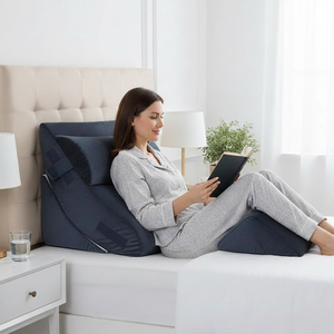 Juego de 4 Almohadas Ortopédicas Triangulares Personalizadas, Almohada de Espuma Ajustable <span class=keywords><strong>para</strong></span> Soporte de Espalda Postoperatorio, <span class=keywords><strong>para</strong></span> <span class=keywords><strong>Sentarse</strong></span> <span class=keywords><strong>en</strong></span> <span class=keywords><strong>la</strong></span> <span class=keywords><strong>Cama</strong></span> - Product Image 1