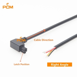 Câble d'assemblage de signal d'alimentation à angle droit Micro-Fit 3.0 4 broches vers extrémité ouverte 90 degrés 300V 5A pour appareil embarqué industriel - Product Image 2