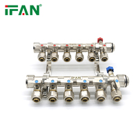 Collecteur de distribution d'eau haute pression en acier inoxydable IFAN, 2 à 12 voies, pour chauffage par le sol, collecteurs PEX