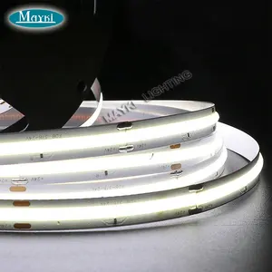 Tira de led cob 24v cct, regulável, 2700-6500k, flexível, dc24v, branco quente e frio, 608leds/m, cob, tiras, luzes